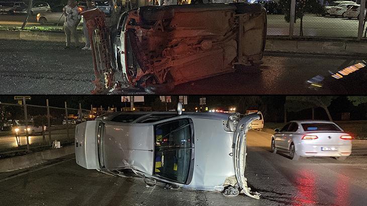Bursa’da meydana gelen trafik kazasında araç kontrolden çıkarak takla attı ve olayda 2 kişi yaralandı.