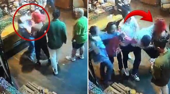 Kahve sırasında yaşanan bir tartışma sonrasında bir kişinin başka bir kadına saldırarak başörtüsünü açtığı ve küfür ettiği bildirildi.